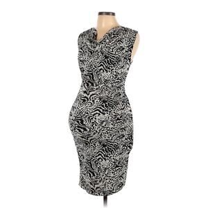 Topshop Maternity animal print bodycon dress cowl neck stretch US SIZE 6